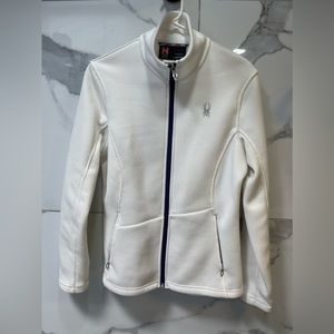 Spyder core sweater jacket • size Large • white • like new